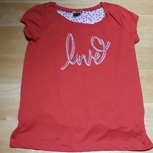 Ink Ivy Juniors S Red Love Tee